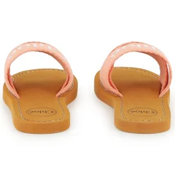 Hot CHLOE Claquettes avec logo CORAIL