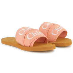 Hot CHLOE Claquettes avec logo CORAIL