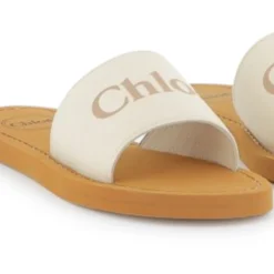 Hot CHLOE Claquettes en textile siglées CRAIE