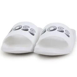 Best BOSS Claquettes légères avec logo BLANC