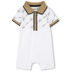Clearance BOSS Combinaison-short à col polo BLANC