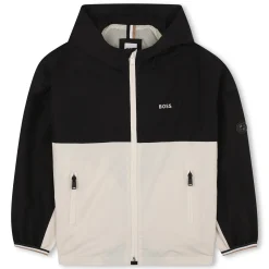 Discount BOSS Coupe-vent bicolore à capuche BLACK