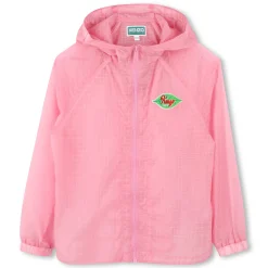 Outlet KENZO KIDS Coupe-vent déperlant à capuche ROSE FRIANDISE