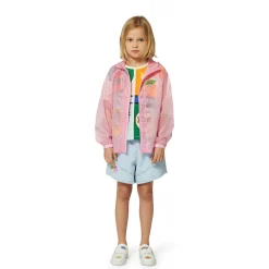 Outlet KENZO KIDS Coupe-vent déperlant à capuche ROSE FRIANDISE