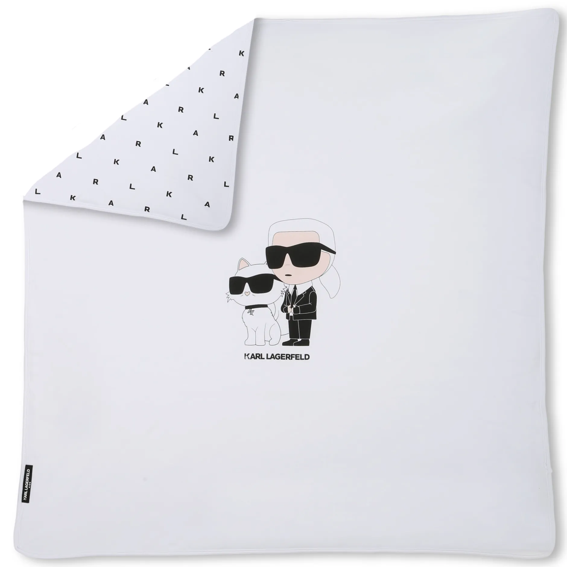 Hot KARL LAGERFELD KIDS Couverture imprimé BLANC