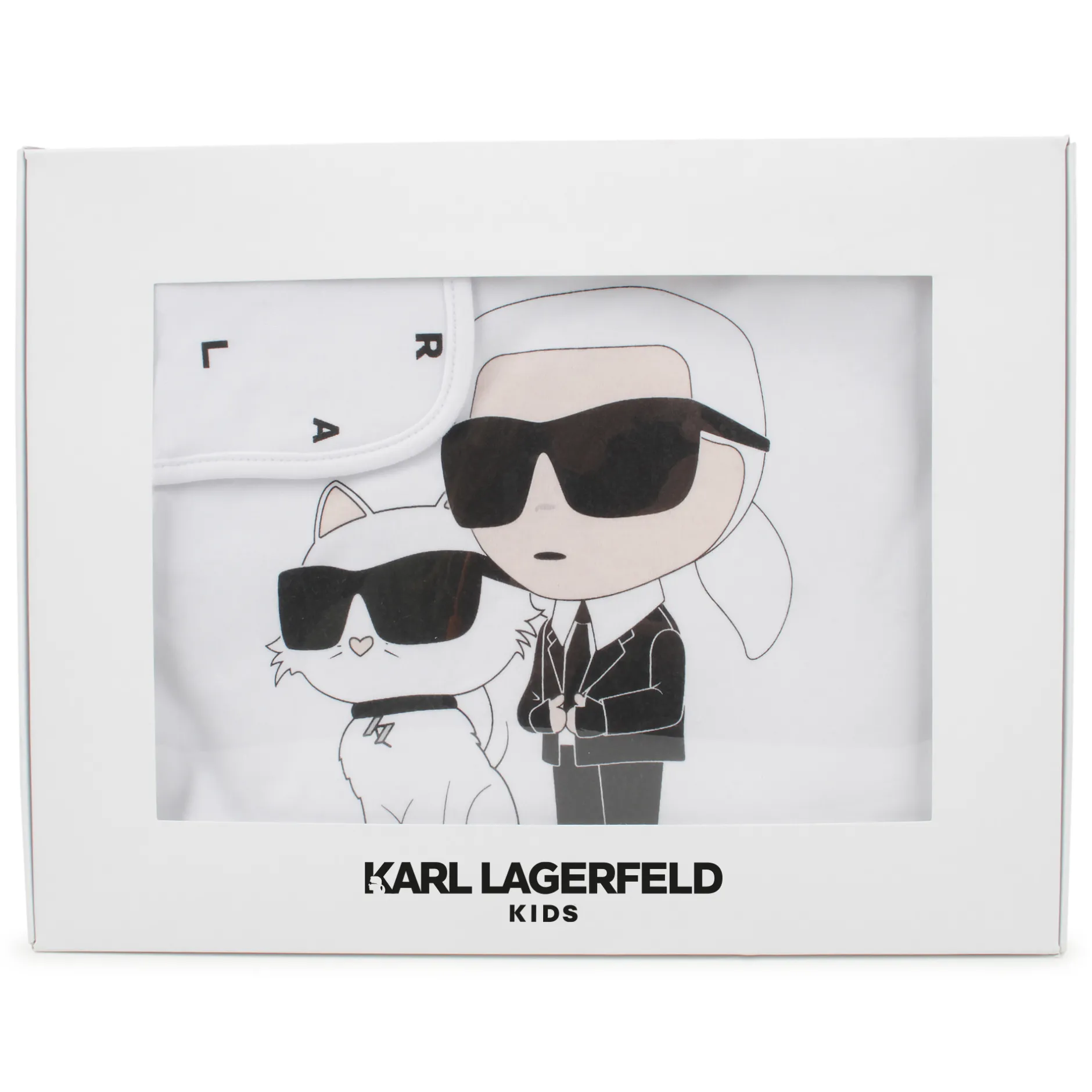 Hot KARL LAGERFELD KIDS Couverture imprimé BLANC