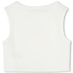 Clearance CHLOE Débardeur court logo brodé OFFWHITE