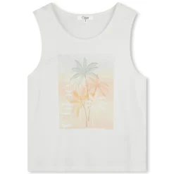 Outlet CHLOE Débardeur imprimé palmiers OFFWHITE
