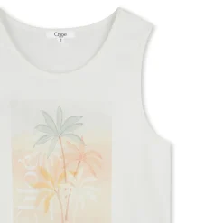 Outlet CHLOE Débardeur imprimé palmiers OFFWHITE