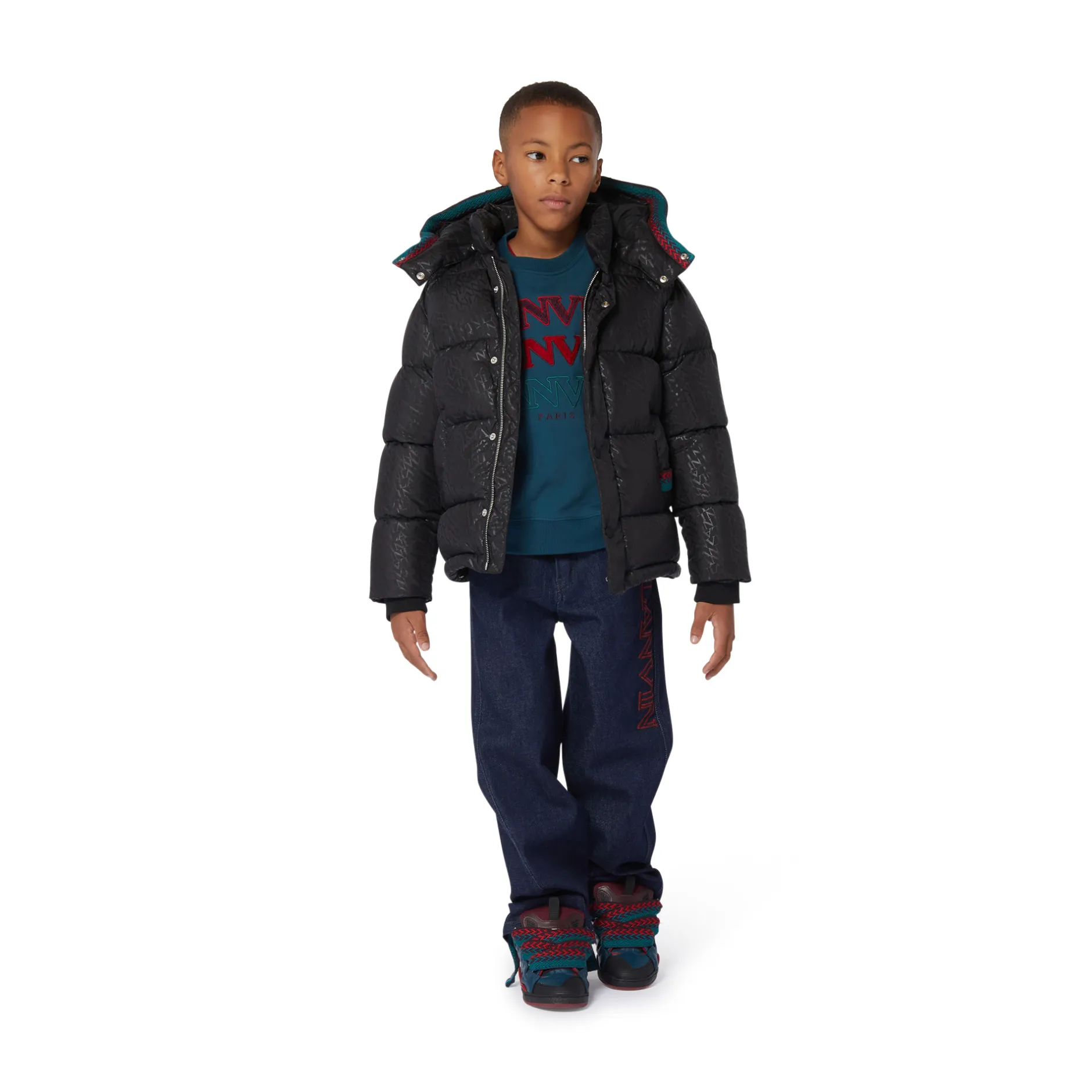 Best LANVIN Doudoune déperlante à capuche BLACK