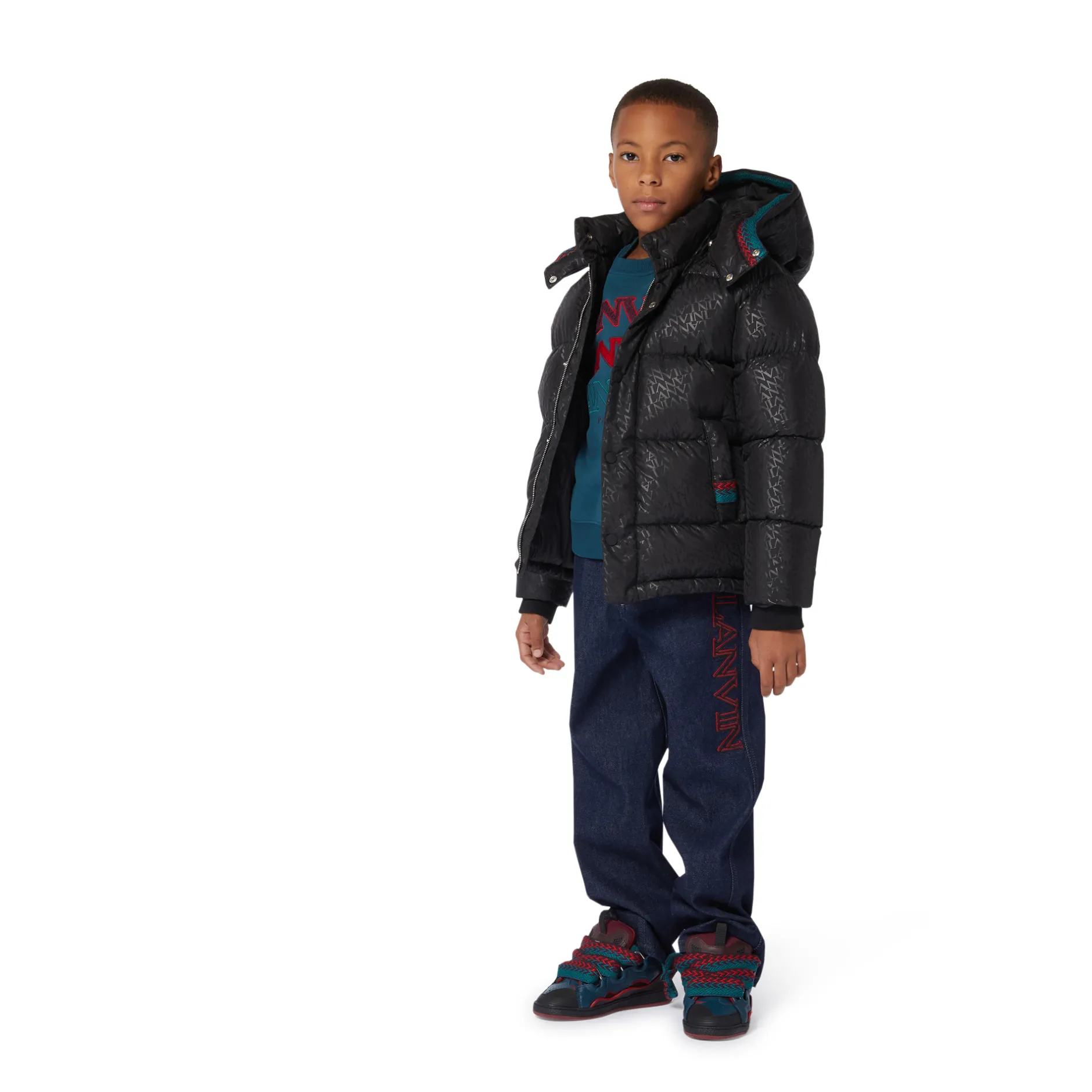Best LANVIN Doudoune déperlante à capuche BLACK
