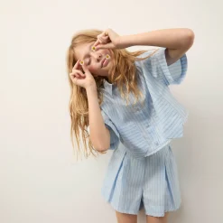 Sale LANVIN Ensemble chemise et short BLEU BLANC