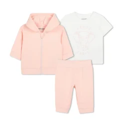 Fashion KENZO KIDS Ensemble de jogging en coton VEILED ROSE