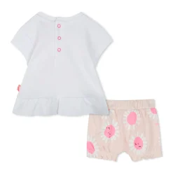 Best BILLIEBLUSH Ensemble T-shirt et short BLANC ROSE PALE