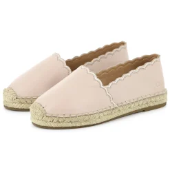 New CHLOE Espadrilles détails festonnés ROSE POUDRIER