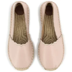 New CHLOE Espadrilles détails festonnés ROSE POUDRIER