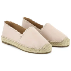 New CHLOE Espadrilles détails festonnés ROSE POUDRIER