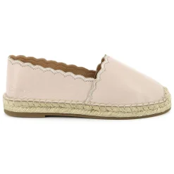 New CHLOE Espadrilles détails festonnés ROSE POUDRIER