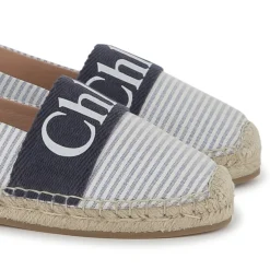 Sale CHLOE Espadrilles en toile rayée BLEU BLANC