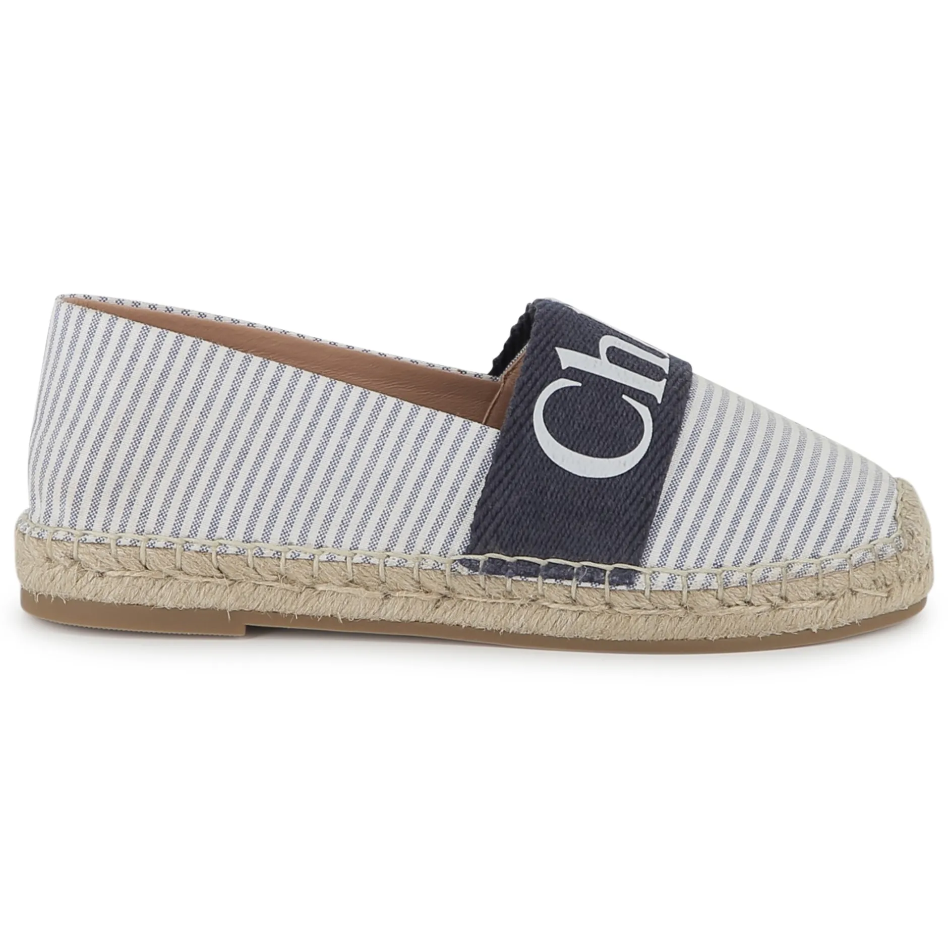 Sale CHLOE Espadrilles en toile rayée BLEU BLANC