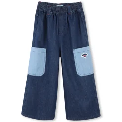 Hot KENZO KIDS Jean à taille élastiquée DBLE STONE+BROSSAGE