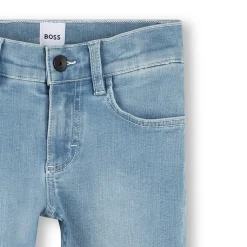 Hot BOSS Jean ajusté 5 poches DBLE STONE+BROSSAGE