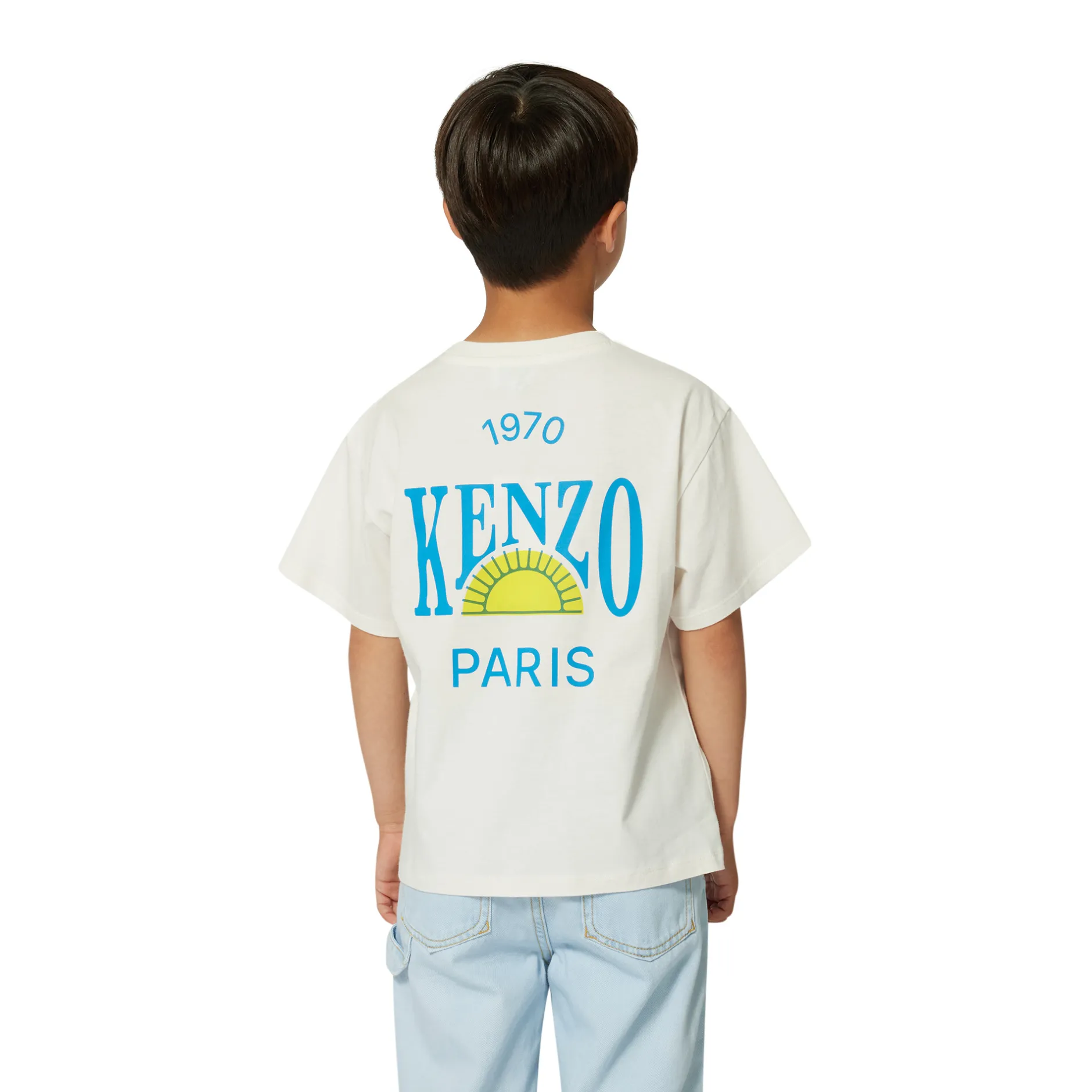 Outlet KENZO KIDS Jean avec imprimés siglés BLEACH POUSSE