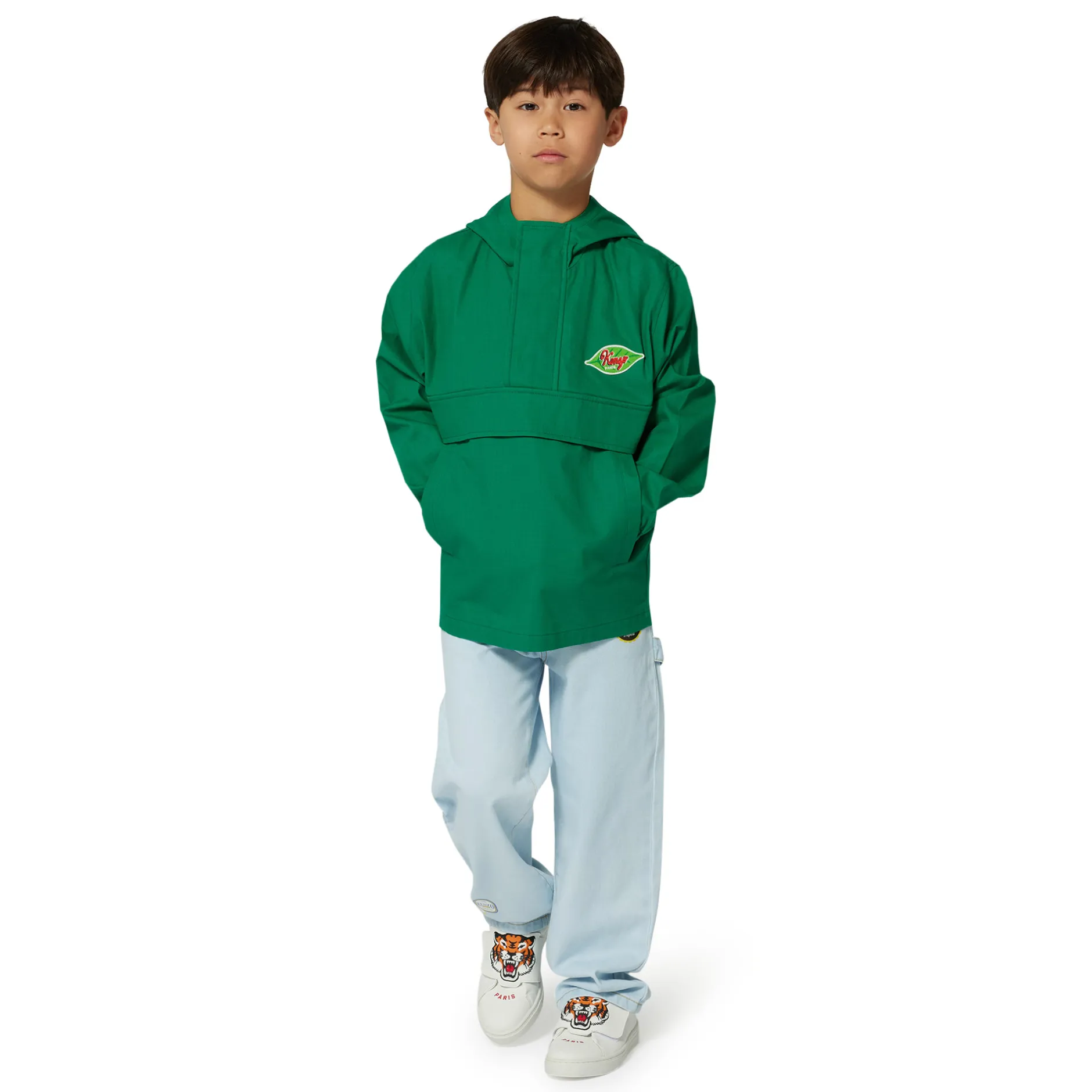 Outlet KENZO KIDS Jean avec imprimés siglés BLEACH POUSSE
