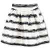Outlet KARL LAGERFELD KIDS Jupe courte rayée ECRU NOIR