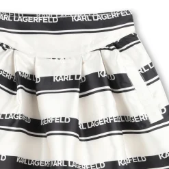 Outlet KARL LAGERFELD KIDS Jupe courte rayée ECRU NOIR