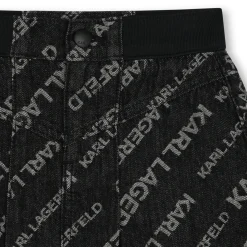 New KARL LAGERFELD KIDS Jupe courte évasée en jean DENIM GREY