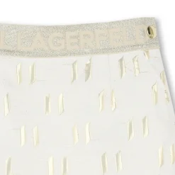 Clearance KARL LAGERFELD KIDS Jupe de cérémonie en jacquard ECRU DORE