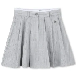 Online DKNY Jupe de cérémonie plissée GRIS CLAIR CHINE