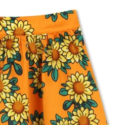 Sale KENZO KIDS Jupe imprimée en satin coton ORANGE
