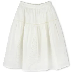Discount CHLOE Jupe longue brodée OFFWHITE
