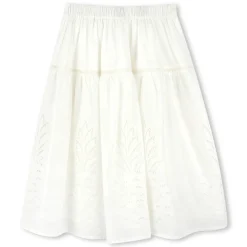 Discount CHLOE Jupe longue brodée OFFWHITE