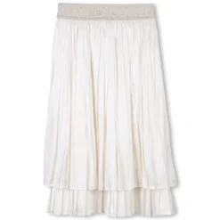 Online KARL LAGERFELD KIDS Jupe plissée en voile CHALK