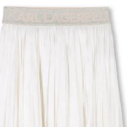 Online KARL LAGERFELD KIDS Jupe plissée en voile CHALK
