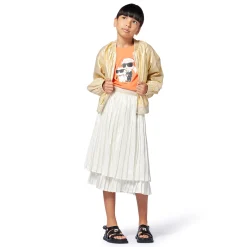 Online KARL LAGERFELD KIDS Jupe plissée en voile CHALK