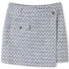 Hot LANVIN Jupe portefeuille en tweed BLANC BLEU