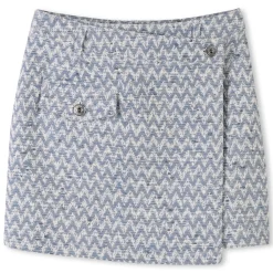 Hot LANVIN Jupe portefeuille en tweed BLANC BLEU