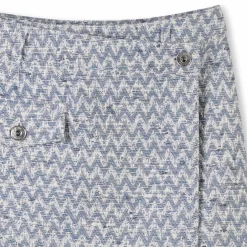 Hot LANVIN Jupe portefeuille en tweed BLANC BLEU