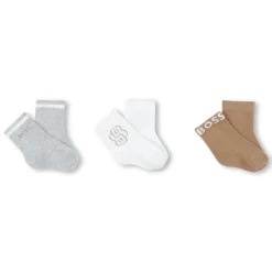Sale BOSS Lot de 3 paires de chaussettes BLANC