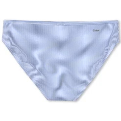Best CHLOE Maillot 2 pièces rayé à volant BLANC BLEU