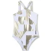 Online DKNY Maillot 1 pièce imprimé siglé GOLD