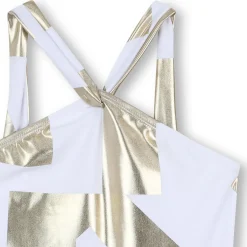 Online DKNY Maillot 1 pièce imprimé siglé GOLD