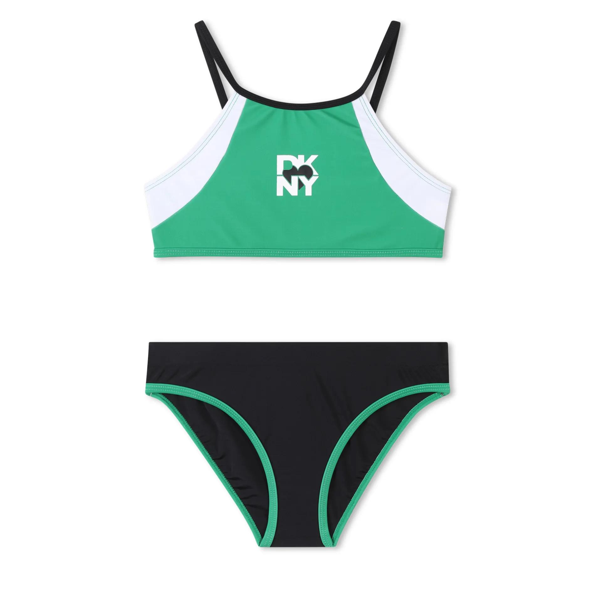 Best DKNY Maillot 2 pièces tricolore CHARTREUSE