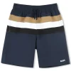 Fashion BOSS Maillot de bain avec rayures BLEU CARGO