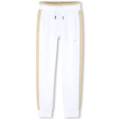 Fashion BOSS Pantalon de jogging à bandes BLANC