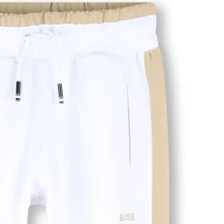 Fashion BOSS Pantalon de jogging à bandes BLANC